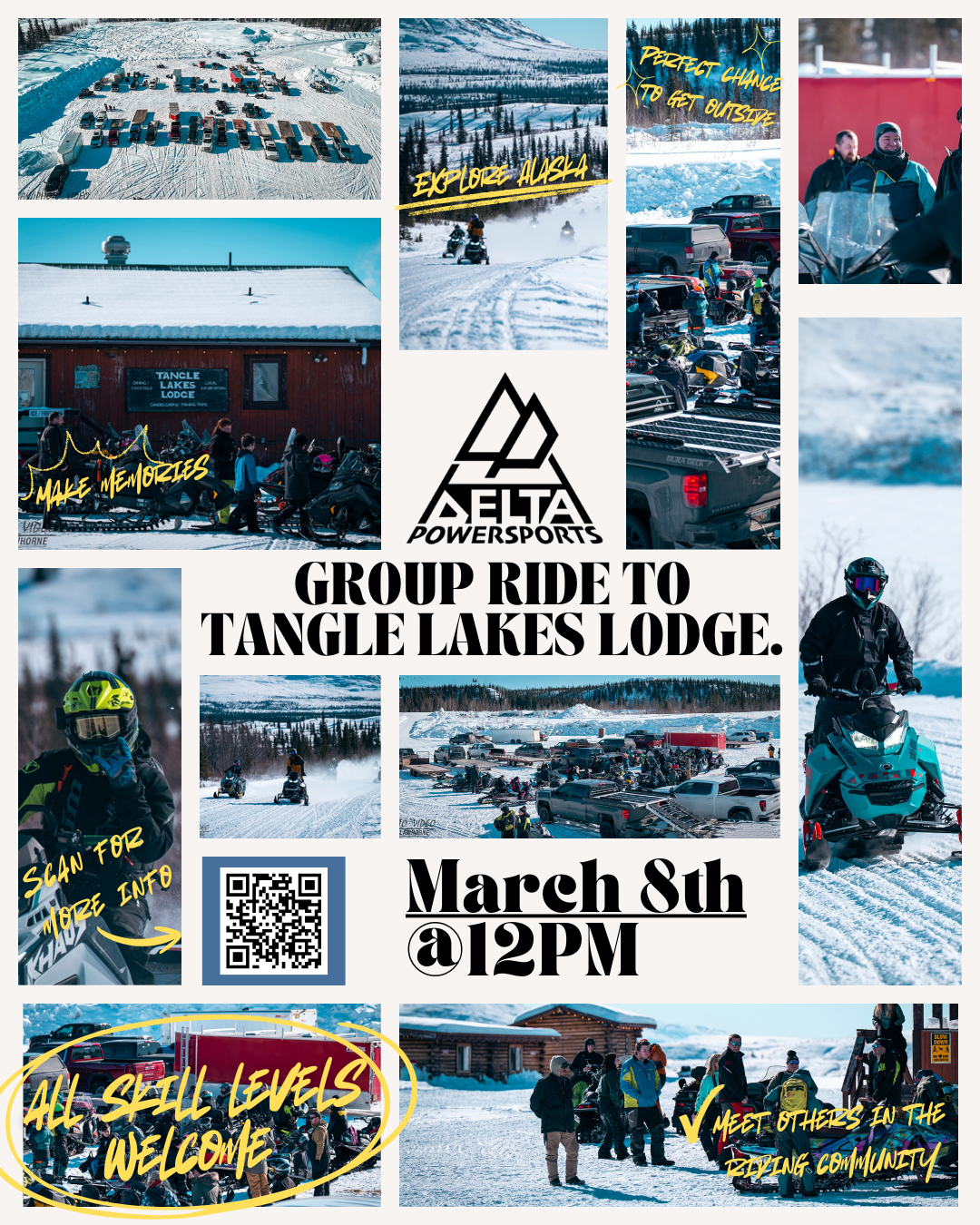 Delta Powersports Group Ride to Tangle Lakes Lodge